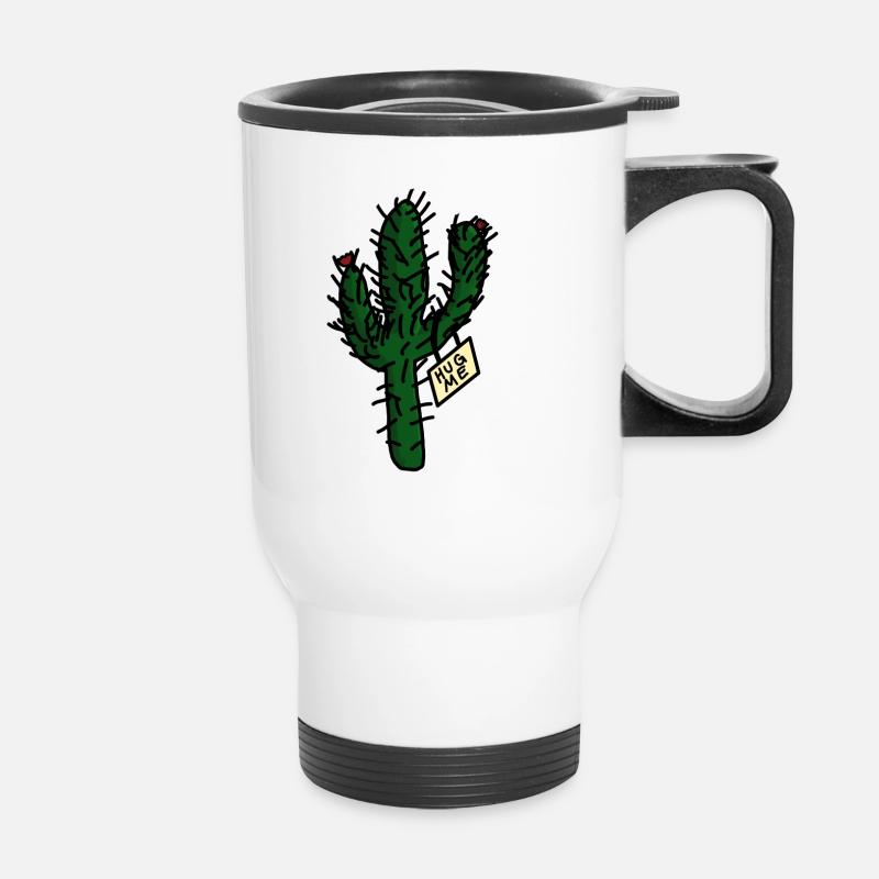 Lonely cactus - Thermobecher mit Tragegriff - Weiß