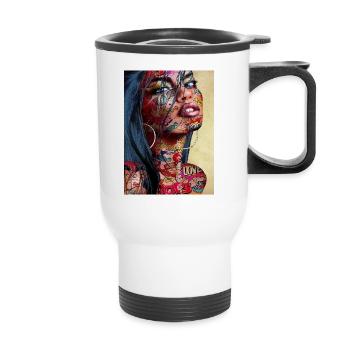 DESIGN VISAGE - Tasse isotherme avec poignée - blanc - Devant