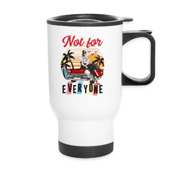 Pas pour tout le monde - Tasse isotherme avec poignée - blanc - Devant