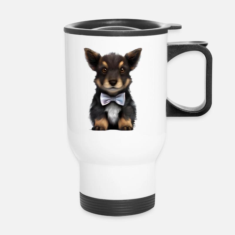 Propriétaire de chien chiot berger australien - Tasse isotherme avec poignée - blanc