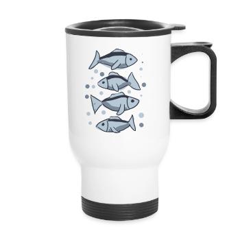 Pisces - Thermal mug with handle - white - Front