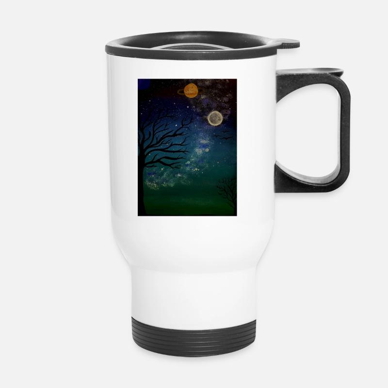 Nuit étoilée - Tasse isotherme avec poignée - blanc