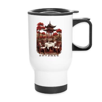 Asian Coffee - Thermal mug with handle - white - Front