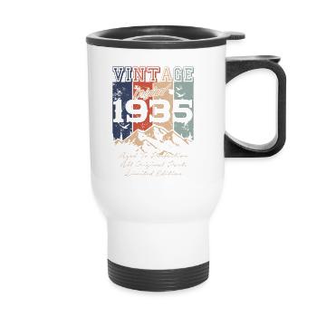 Legendärer Jahrgang 1935 - Thermobecher mit Tragegriff - Weiß - Vorne