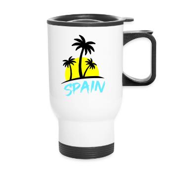spain - Thermobecher mit Tragegriff - Weiß - Vorne