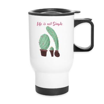 cactus - Tasse isotherme avec poignée - blanc - Devant