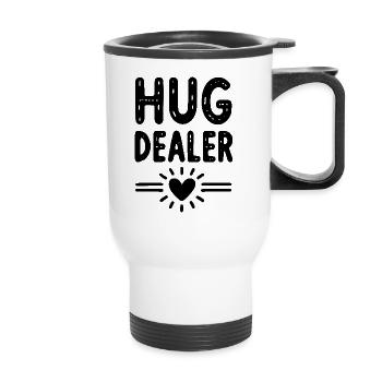 Hug Dealer - Thermal mug with handle - white - Front