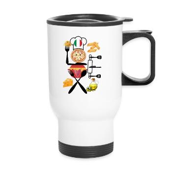 Collage Italien de Délices - Tasse isotherme avec poignée - blanc - Devant