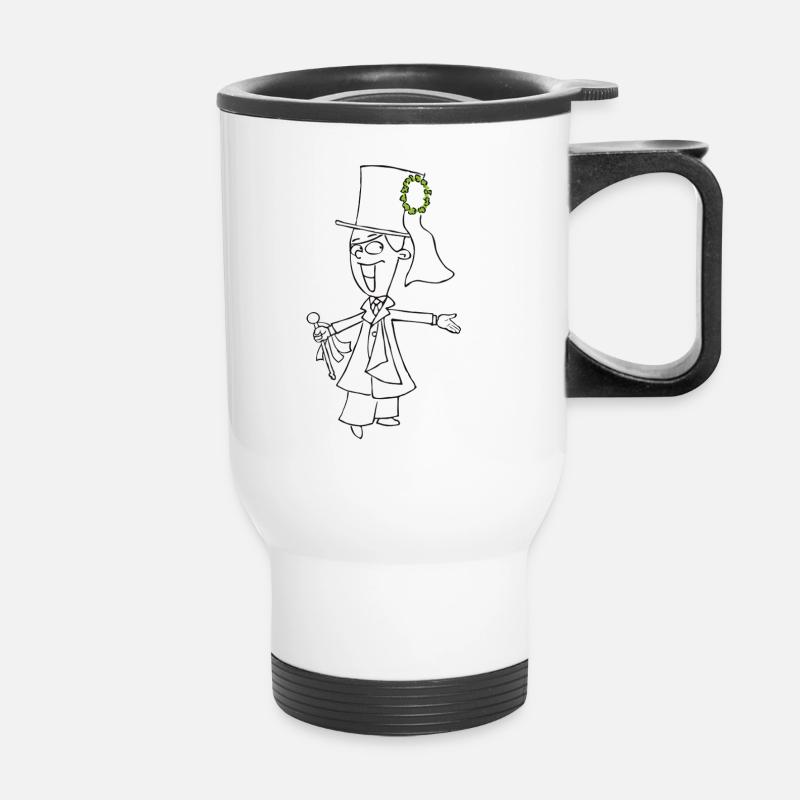 SERBSKI BRAŠKA - contour - - Thermal mug with handle - white