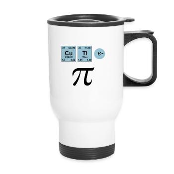 Cutie Pi, Nerd - Thermobecher mit Tragegriff - Weiß - Vorne