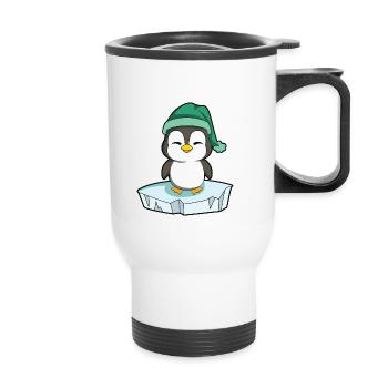 Penguin - Thermal mug with handle - white - Front