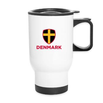 National flag of Denmark - Thermal mug with handle - white - Front