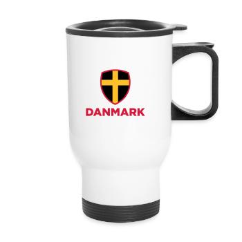 National flag of Denmark - Thermal mug with handle - white - Front