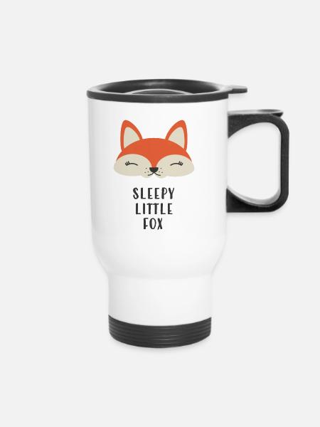 MÜDER KLEINER FUCHS - Thermobecher mit Tragegriff - Weiß