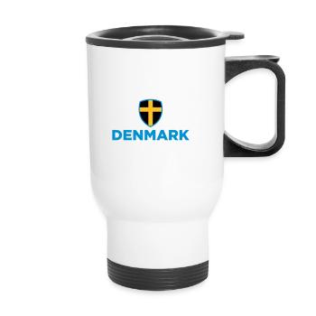 National flag of Denmark - Thermal mug with handle - white - Front