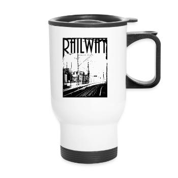 Railway - Tasse isotherme avec poignée - blanc - Devant