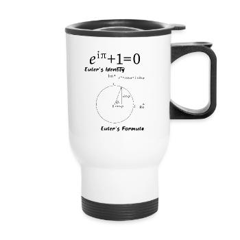Euler's formula Mathe Schule Geschenk - Thermobecher mit Tragegriff - Weiß - Vorne