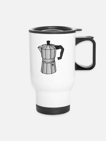 Espressokanne - Thermobecher mit Tragegriff - Weiß
