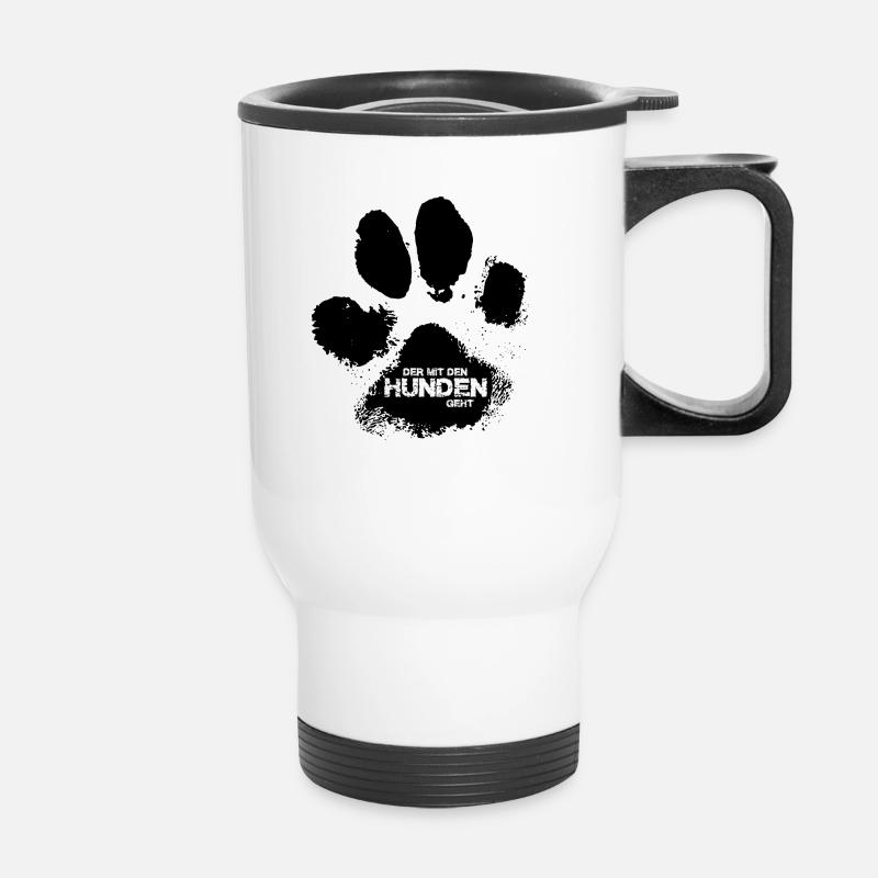 The dog goes 2 - Thermal mug with handle - white