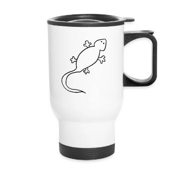 Gecko - Thermobecher mit Tragegriff - Weiß - Vorne