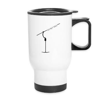 Vieux mais or, T-bar remontées mécaniques drôles dictons - Tasse isotherme avec poignée - blanc - Devant