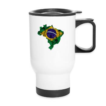 Brazil - Thermal mug with handle - white - Front