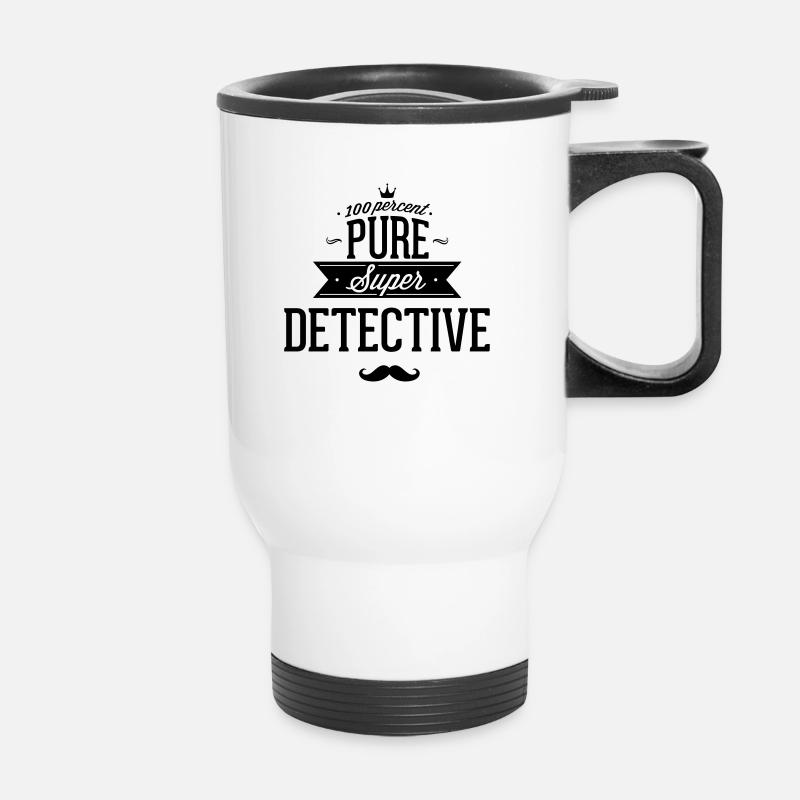 100 percent detective - Thermal mug with handle - white