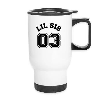 Lil Sis 03 - Little Sister - Thermal mug with handle - white - Front