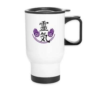 Reiki - Energy - Thermobecher mit Tragegriff - Weiß - Vorne