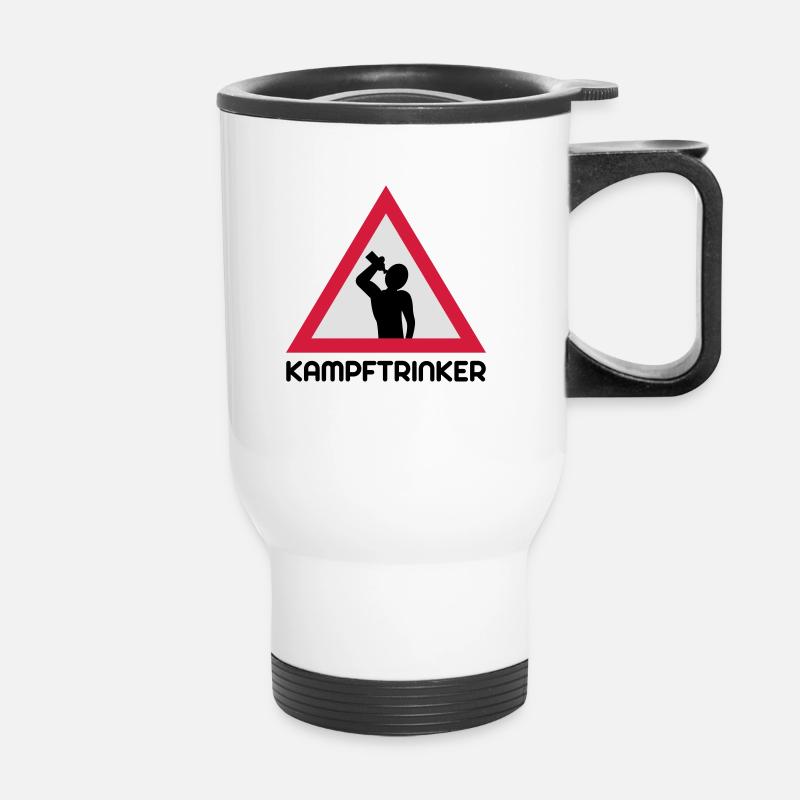 Kampftrinker - Thermal mug with handle - white