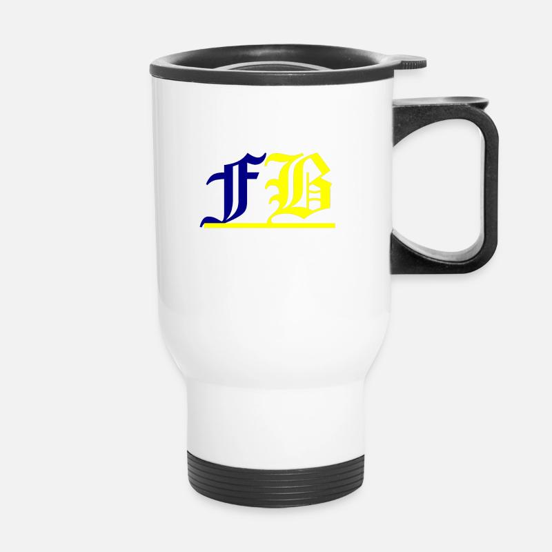 FB Logo - Thermobecher mit Tragegriff - Weiß