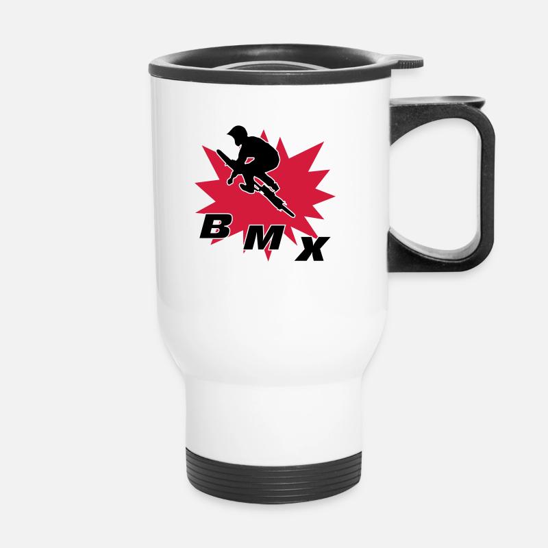 BMX - Thermobecher mit Tragegriff - Weiß
