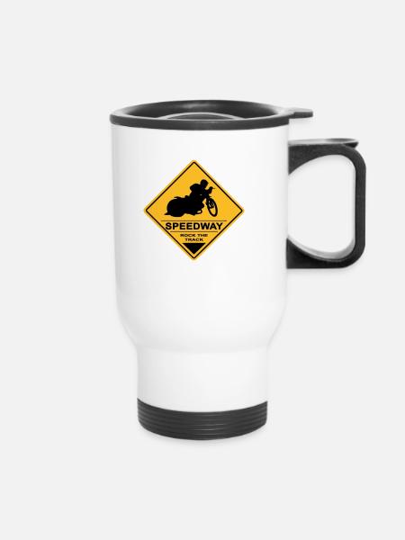 Speedway - Tasse isotherme avec poignée - blanc