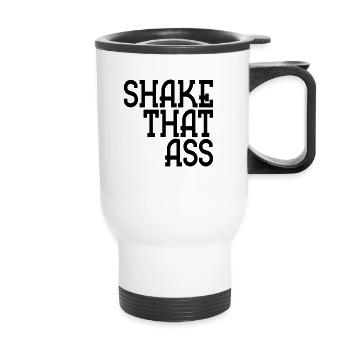 shake that ass - Thermobecher mit Tragegriff - Weiß - Vorne