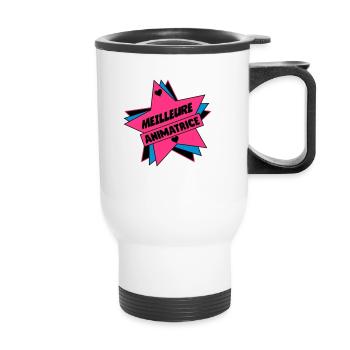 Animateur / Animatrice / Animator / Animador / No - Thermobecher mit Tragegriff - Weiß - Vorne