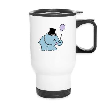 elefant_artist_002 - Tasse isotherme avec poignée - blanc - Devant