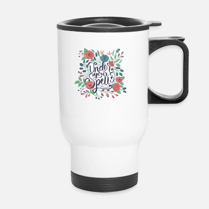 under your spell - Thermal mug with handle - white