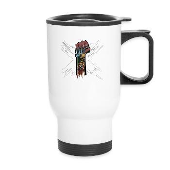 Friendships cross - Thermal mug with handle - white - Front
