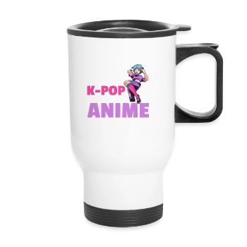 I Am A Simple Girl I Like K-Pop And Anime - Thermobecher mit Tragegriff - Weiß - Vorne