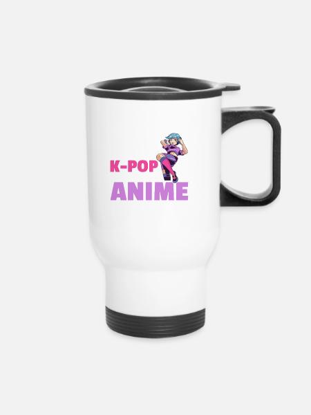 I Am A Simple Girl I Like K-Pop And Anime - Thermobecher mit Tragegriff - Weiß