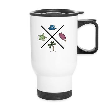 Design for the summer - Thermal mug with handle - white - Front