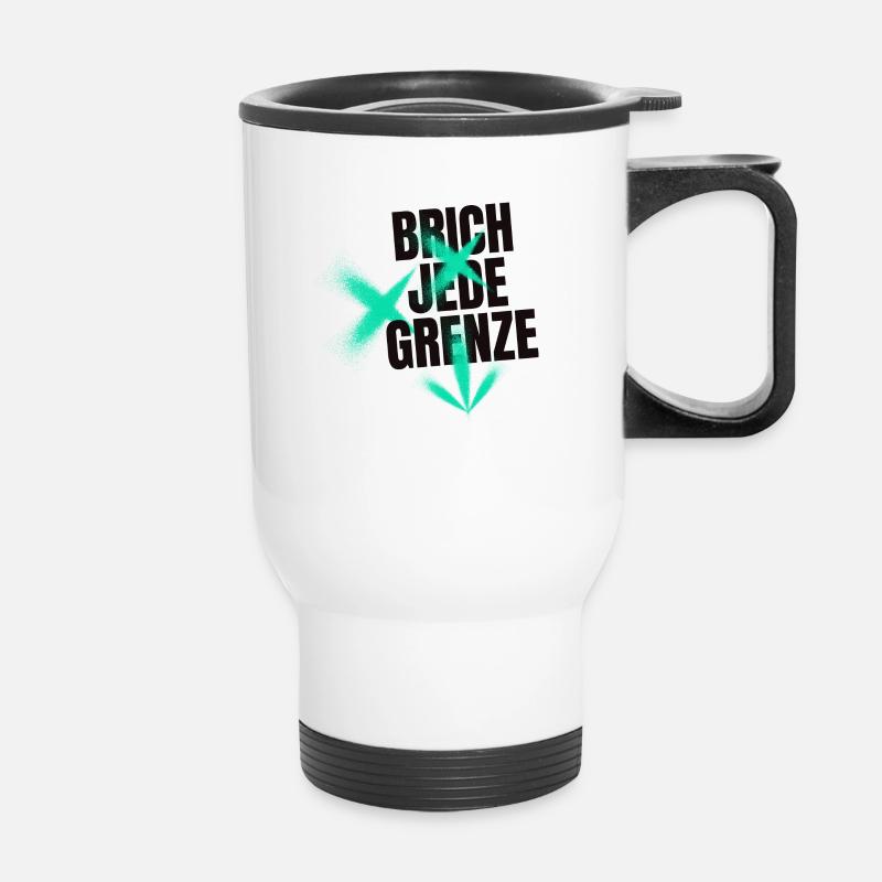 Briser toutes les frontières - Tasse isotherme avec poignée - blanc