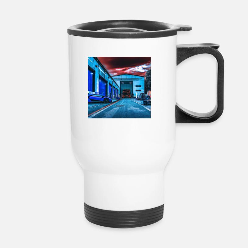 Design “Sant’Agata Bolognese-4” - Thermobecher mit Tragegriff - Weiß