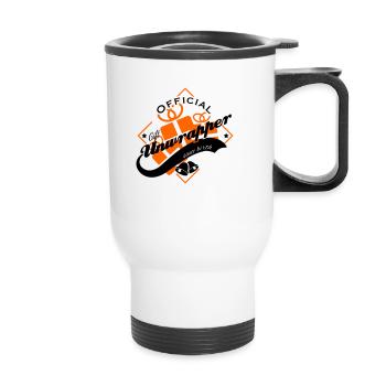 Official gift unwrapper since birth - Thermal mug with handle - white - Front