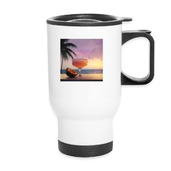 Cocktail 3 Cadeau - Tasse isotherme avec poignée - blanc - Devant