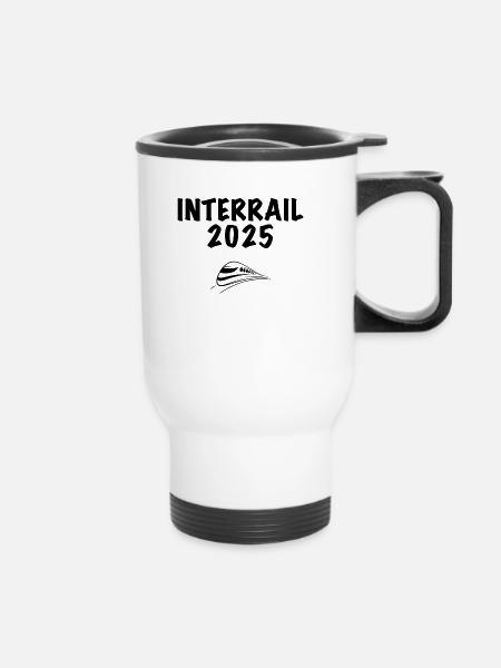 Interrail 25 - Thermobecher mit Tragegriff - Weiß