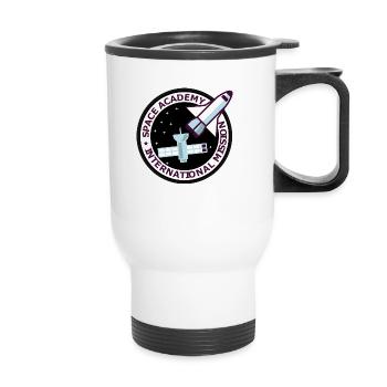 Space Academy International Vintage schwarz - Thermobecher mit Tragegriff - Weiß - Vorne