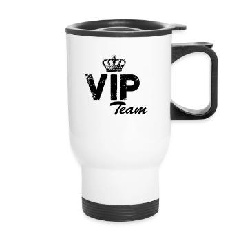 Équipe VIP - Tasse isotherme avec poignée - blanc - Devant