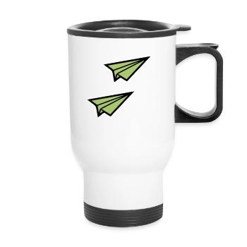 Avion en papier 2 - Tasse isotherme avec poignée - blanc - Devant