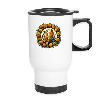 Soucis de citrine - Tasse isotherme avec poignée - blanc - Devant
